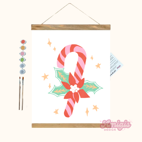 Candy Cane Paint by Number Kit