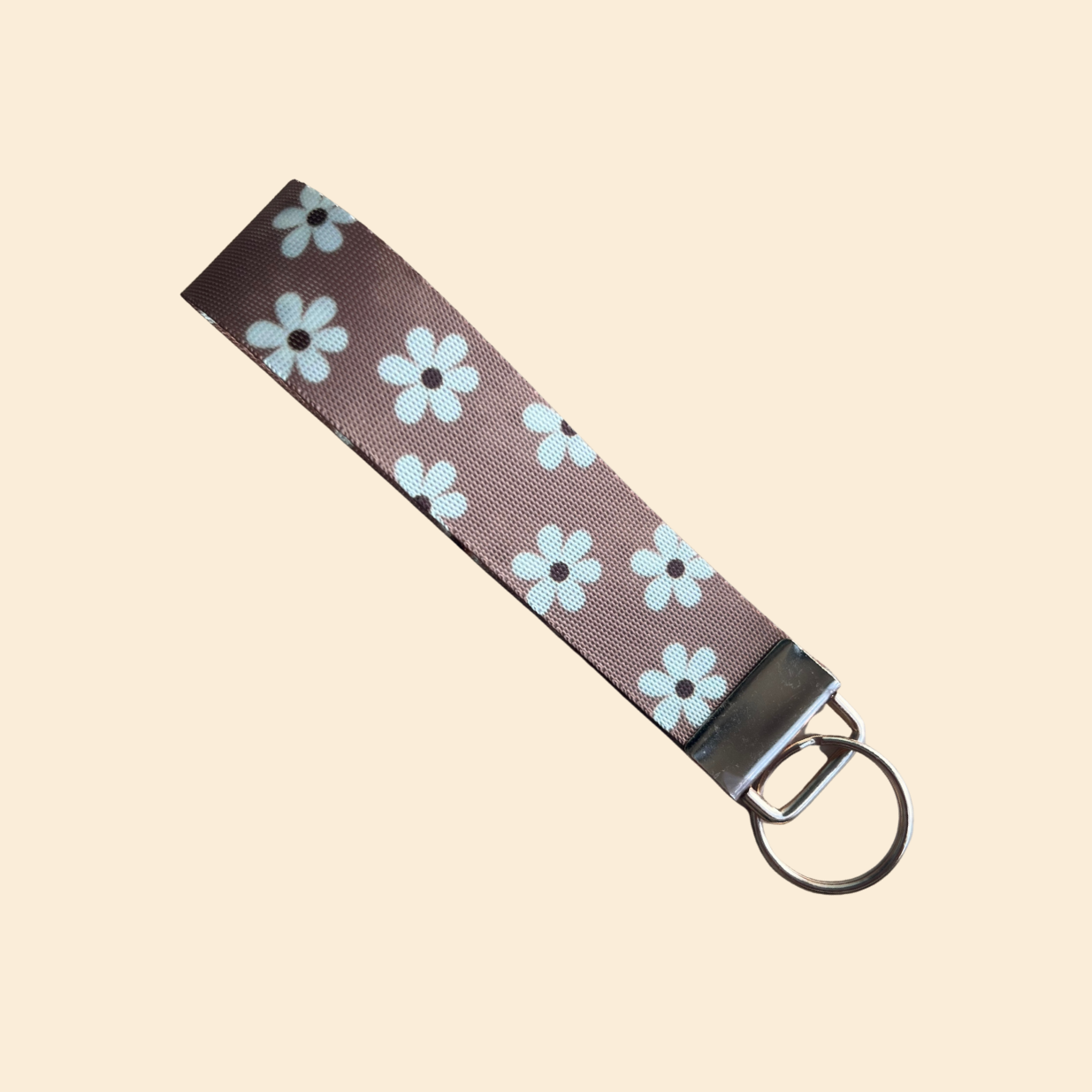Retro & Flower Wristlet Keychain