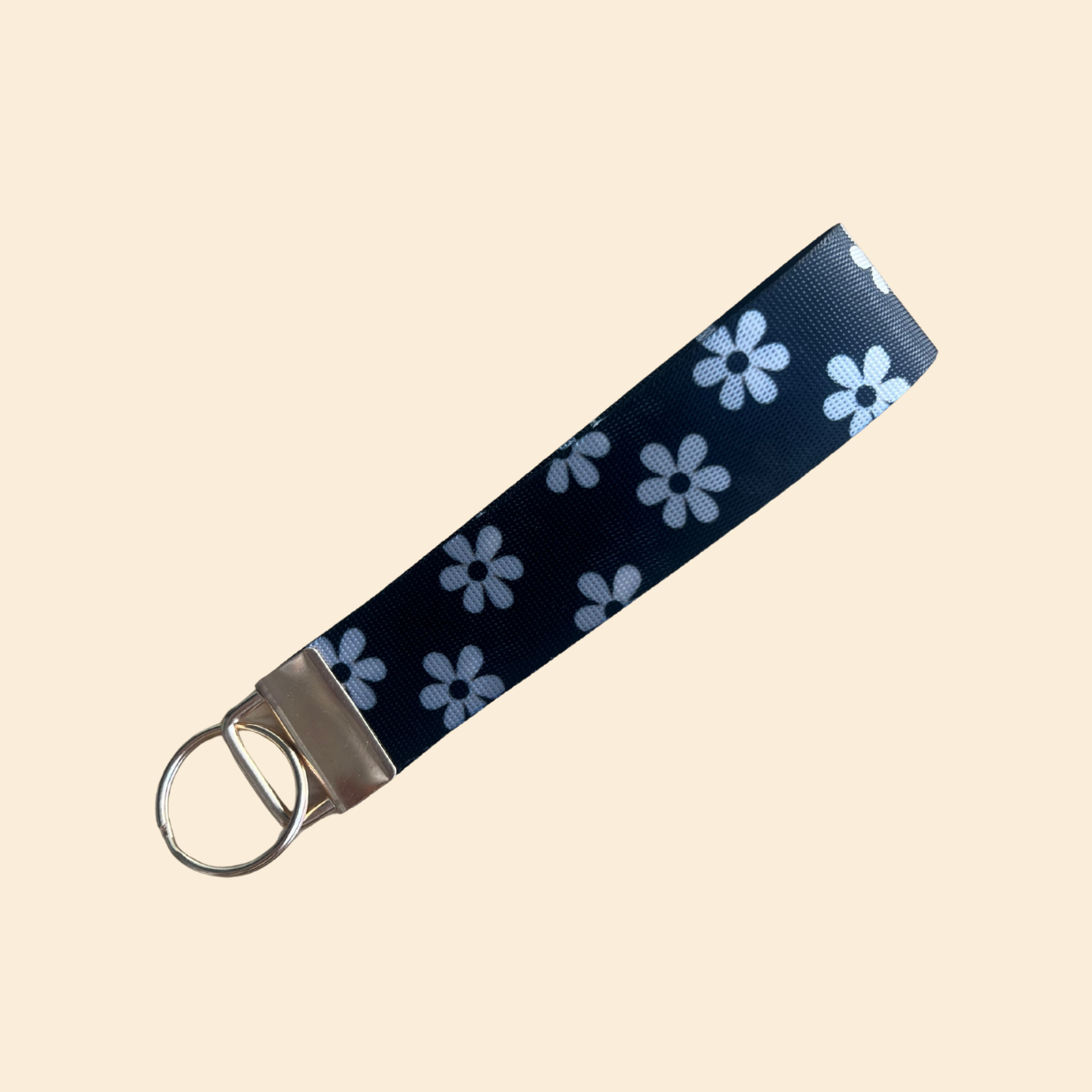 Retro & Flower Wristlet Keychain