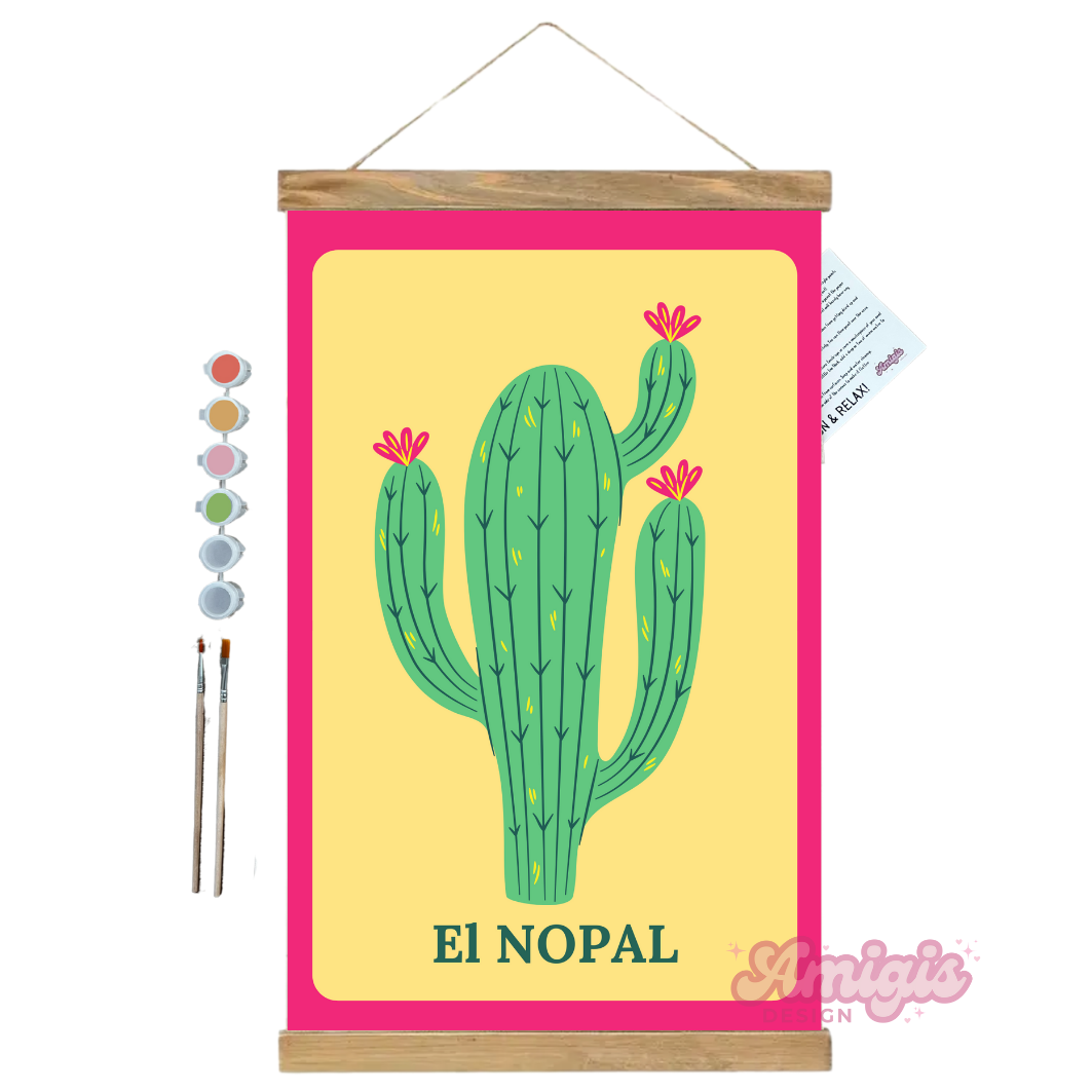 El Nopal Loteria Inspired Paint by Number Kit