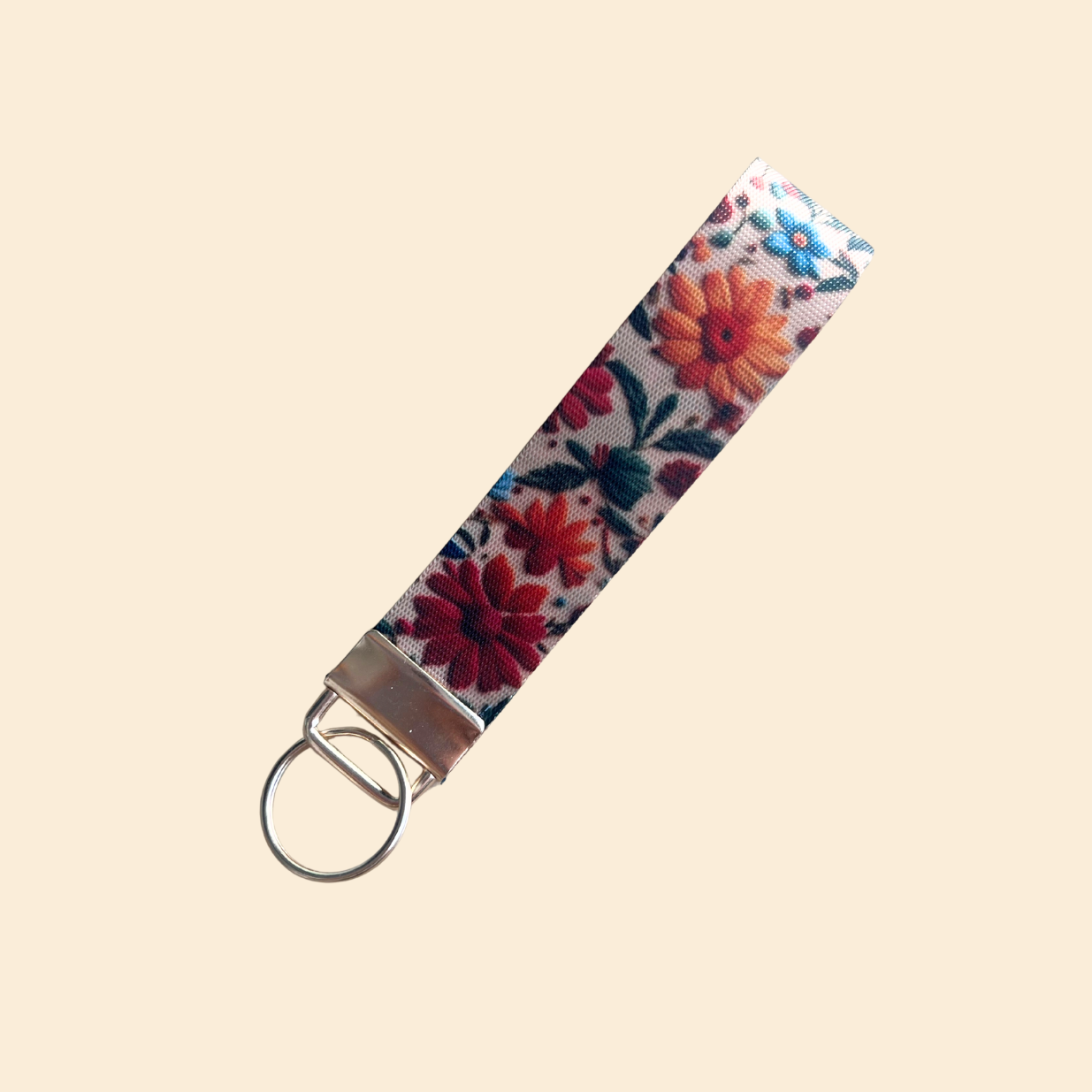Mexican "Embroidered" Wristlet Keychain
