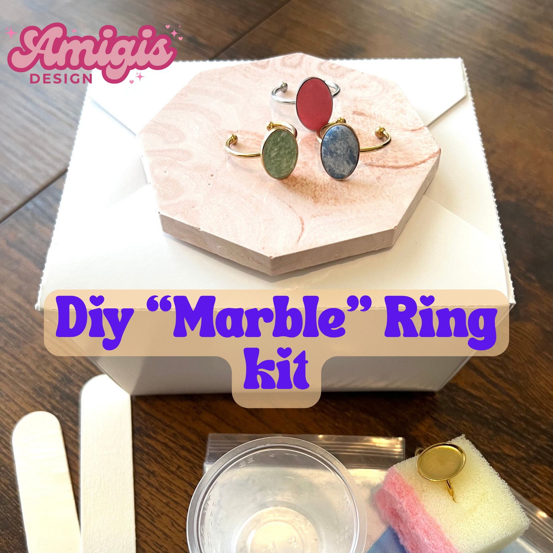 DIY Birth Month Marble Ring Kit