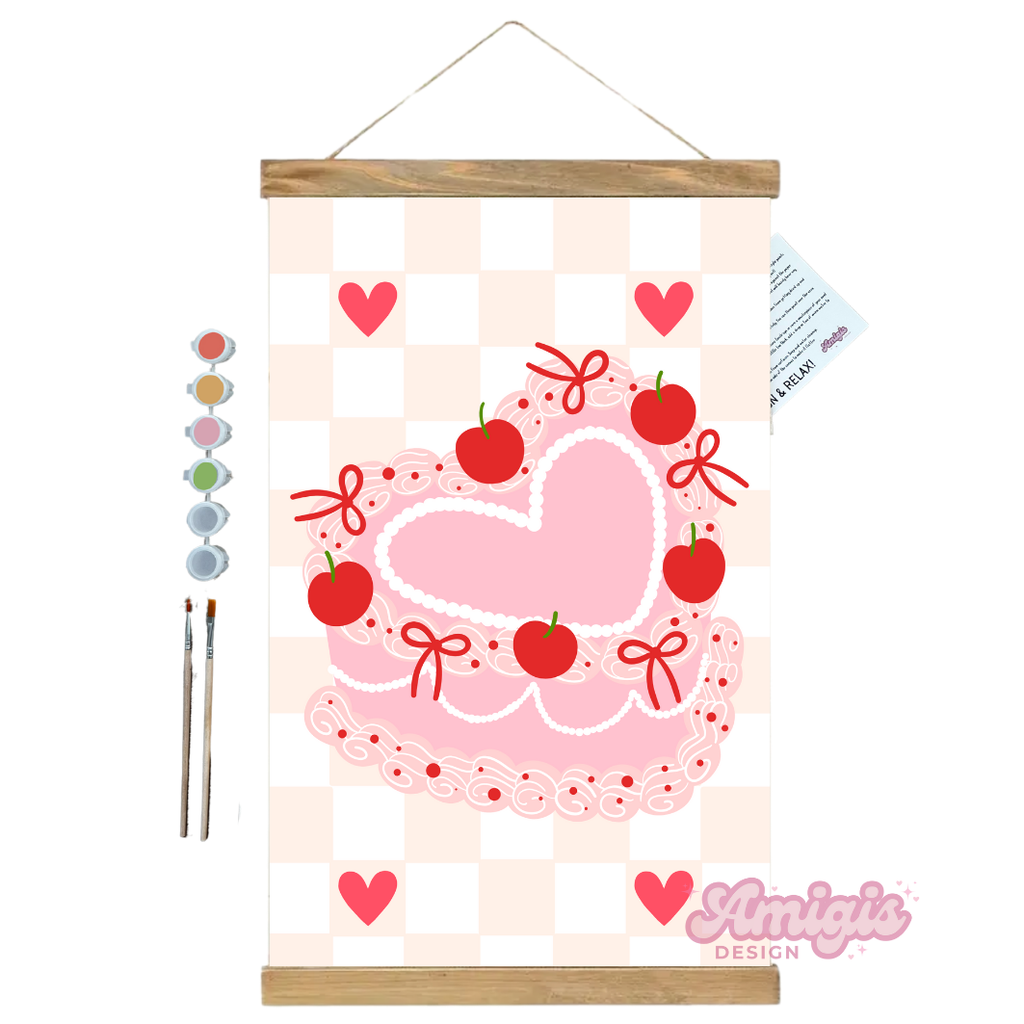 Lovely Heart Cake Paint by Number Kit (Copy)