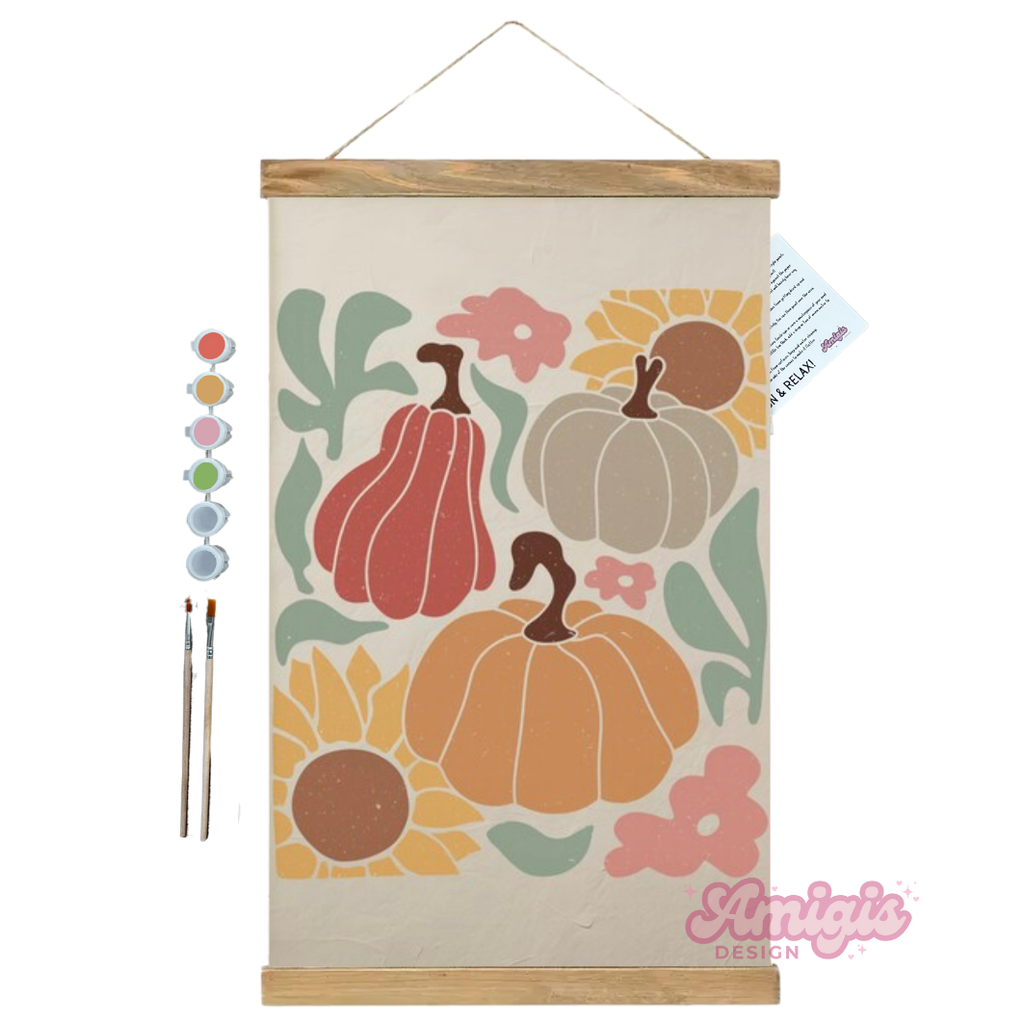 Funky Pumpkin Paint by Number Kit