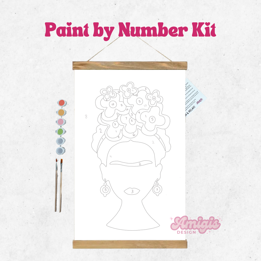 Paint by Number Kit with a design on a white background