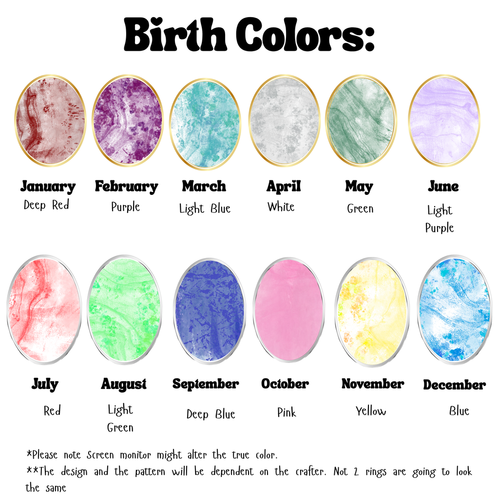 DIY Birth Month Marble Ring Kit