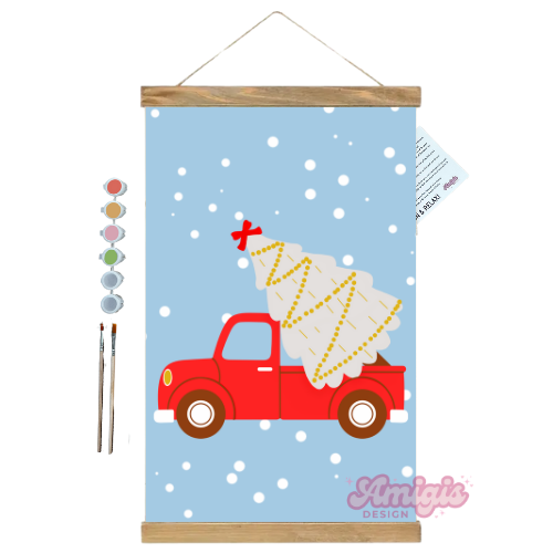 Christmas Truck Paint by Number Kit