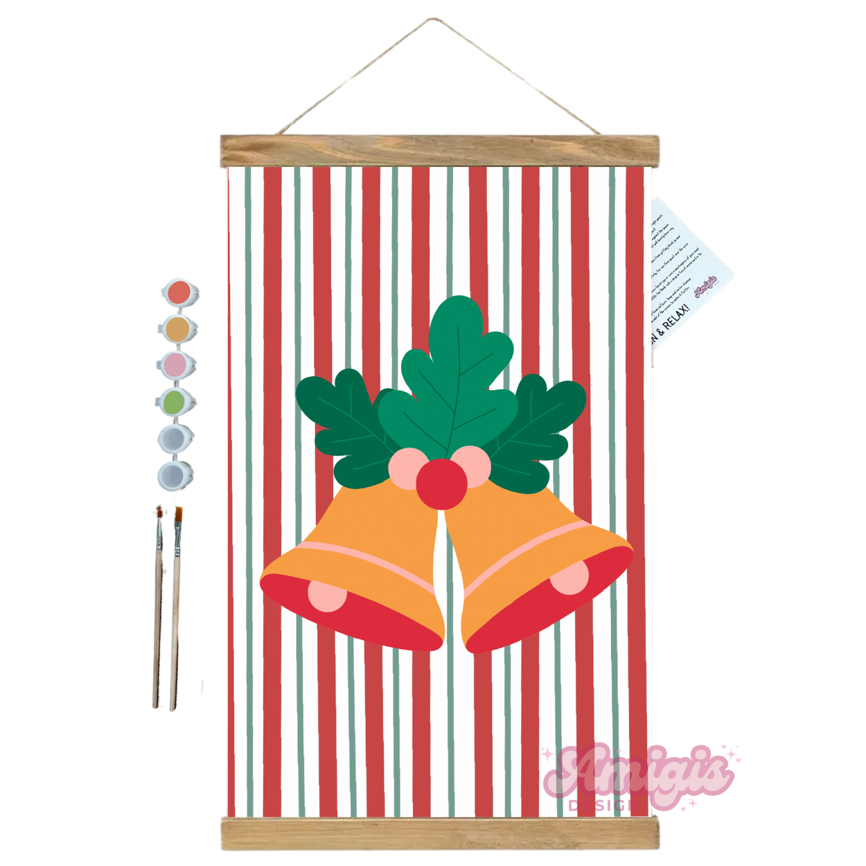 Christmas Bells Paint by Number Kit 8x12