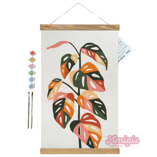 Boho Leaves Paint by Number Kit