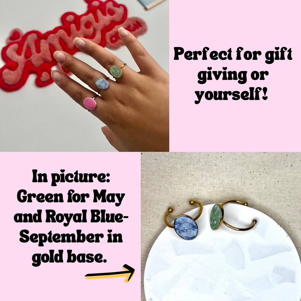 DIY Birth Month Marble Ring Kit