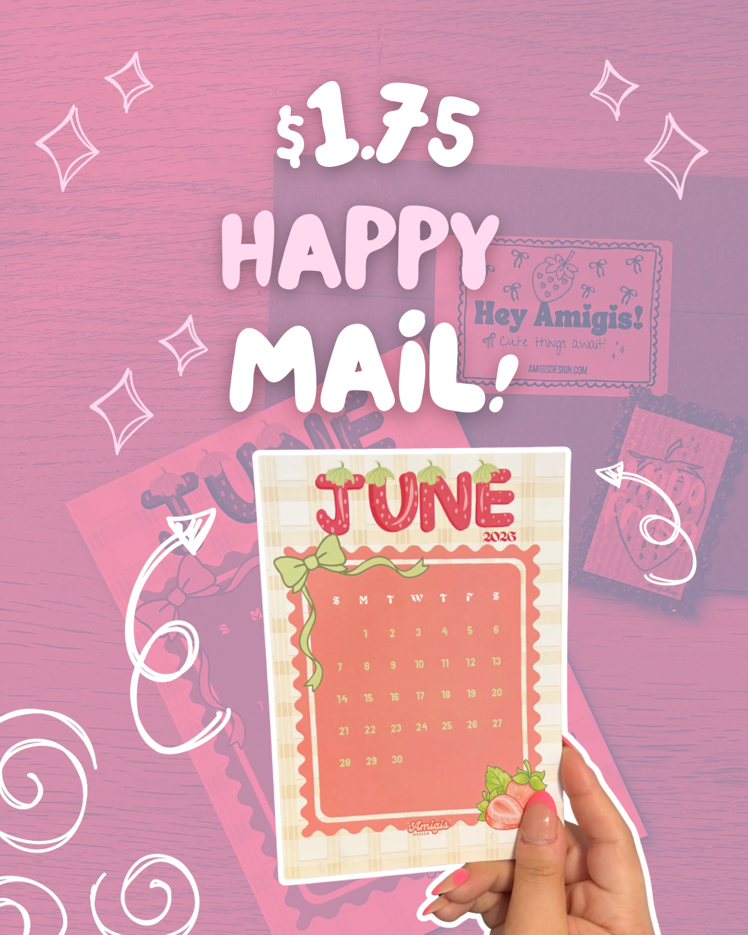 $1.75 Happy Mail – June Calendar Surprise 💌🍓