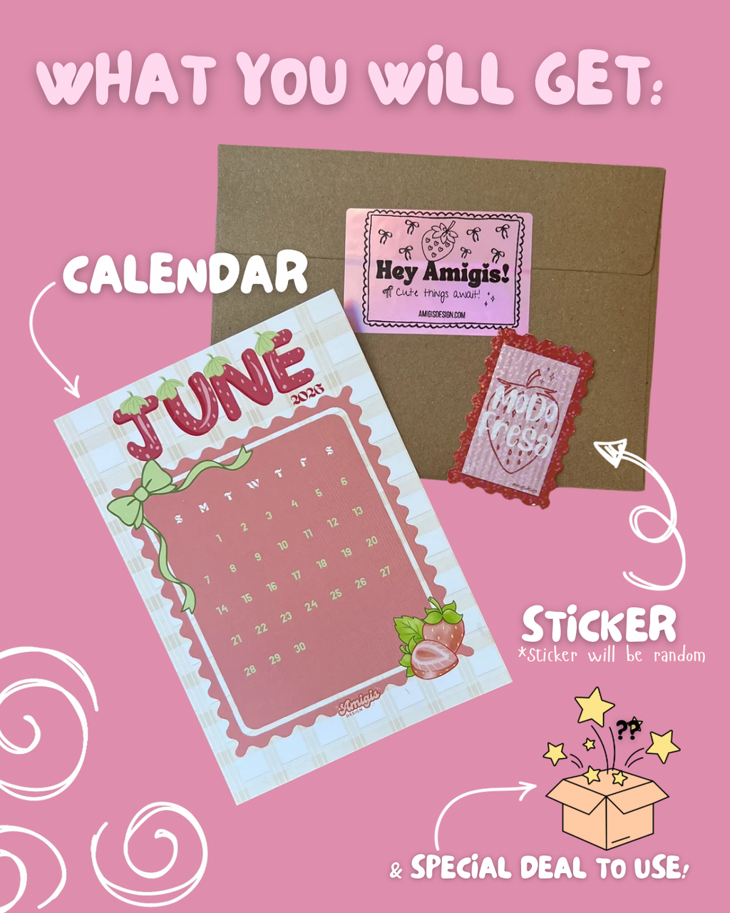 $1.75 Happy Mail – June Calendar Surprise 💌🍓