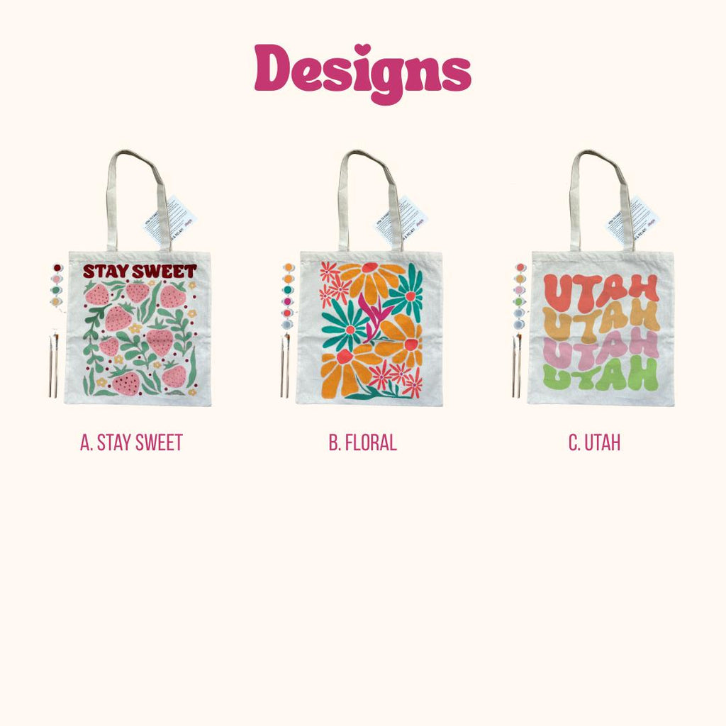 DIY: Paint Your Own Tote Bag Kit with Outline