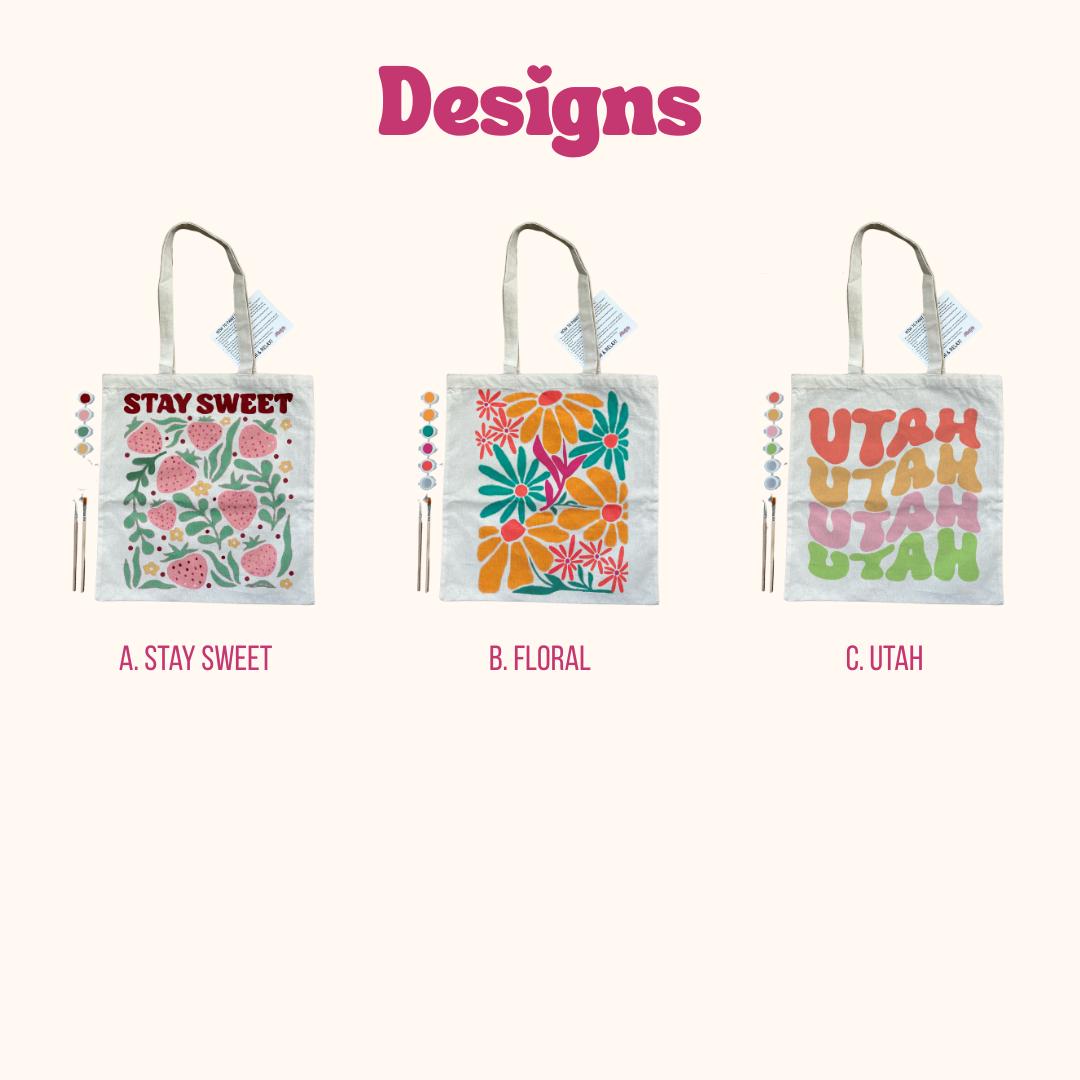 DIY: Paint Your Own Tote Bag Kit with Outline