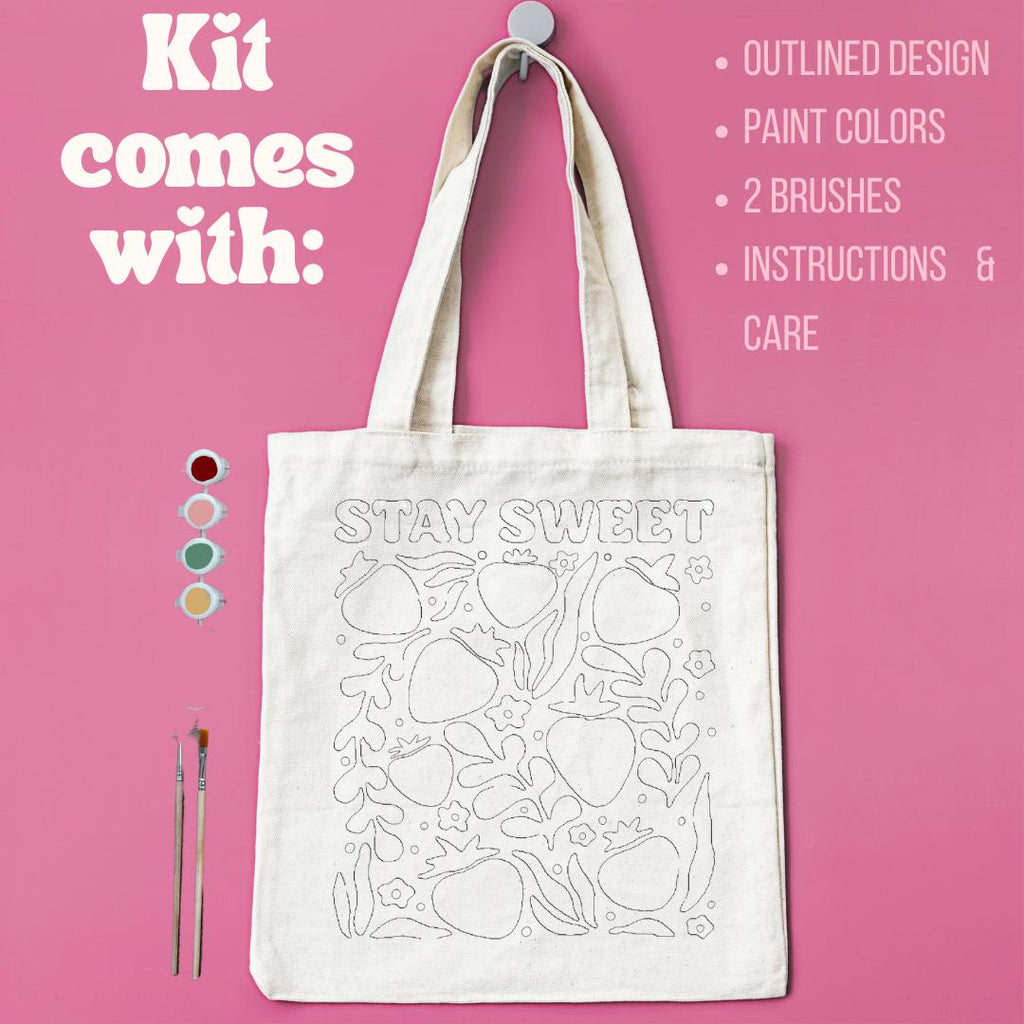 DIY: Paint Your Own Tote Bag Kit with Outline