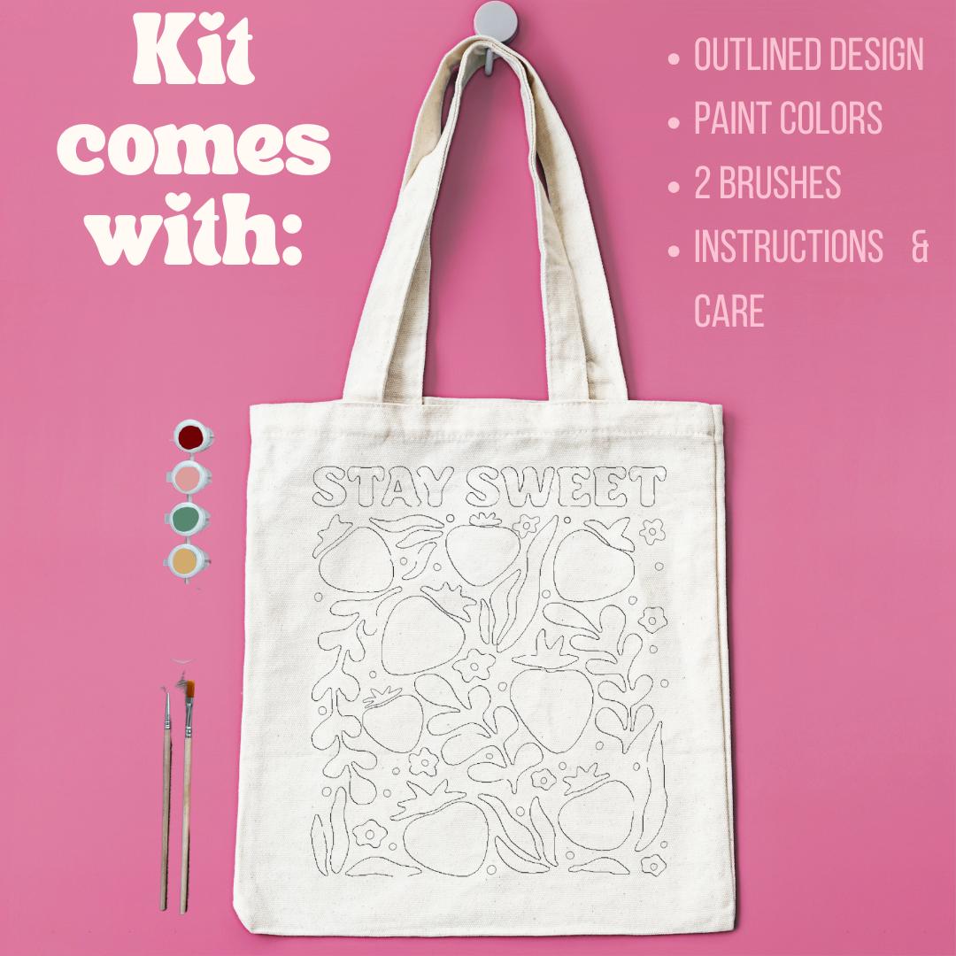 DIY: Paint Your Own Tote Bag Kit with Outline