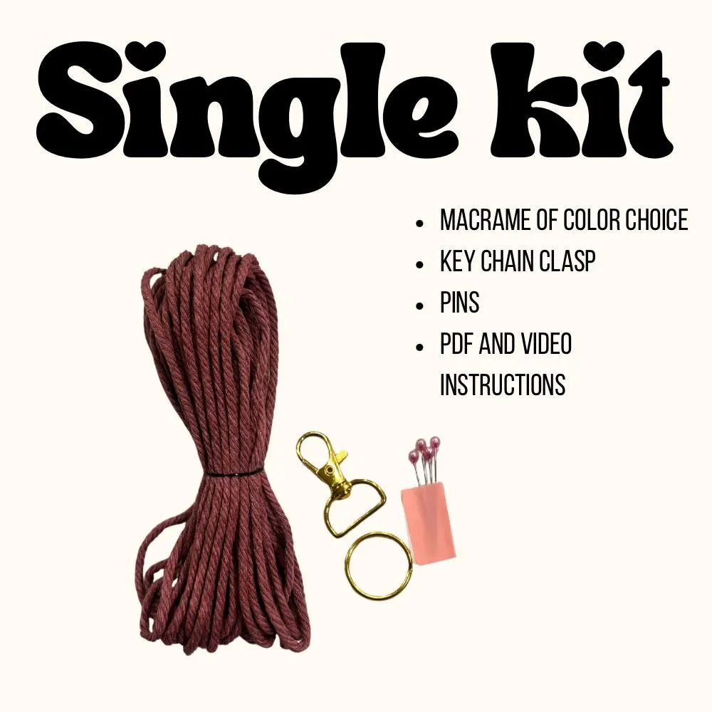 DIY Heart Macrame Keychain Kit